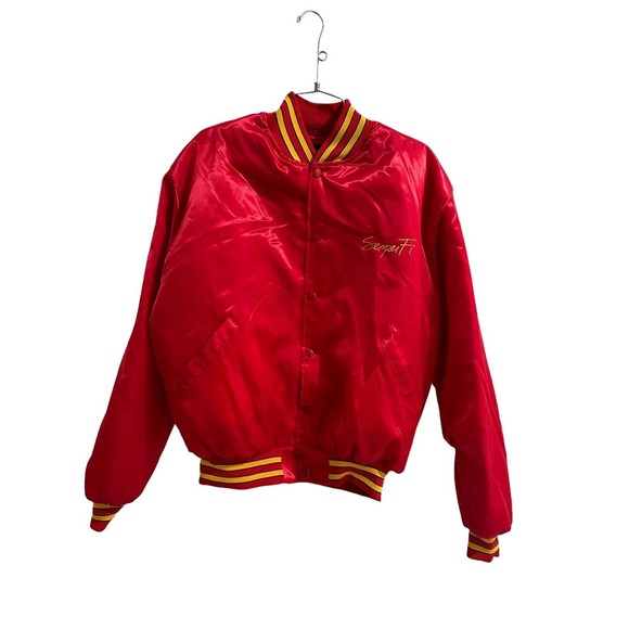 Vintage USMC Jacket Semper Fi Red/Yellow Mens XL Adventure Sportswear - Picture 1 of 2